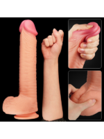 Censan 12 İnç Dual Layered Platinum Silicone Cock Dildo - Görsel 2