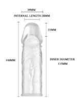Censan 14cm Saydam 2,5cm Dolgulu Penis Kılıfı - Görsel 3
