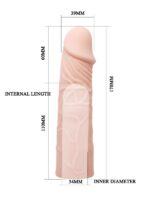 Censan 17cm Ten Rengi 6cm Dolgulu Penis Kılıfı - Görsel 5