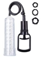 Censan 3 halkalı penis pompası TPE transparan 23,5 cm