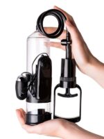 Censan 3 halkalı Titreşimli penis pompası PVC Siyah 22,8 cm - Görsel 3