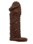 Censan 4 cm Uzatmalı Damarlı Penis Kılıfı Esmer