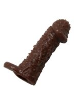 Censan 4 cm Uzatmalı Damarlı Penis Kılıfı Esmer - Görsel 2