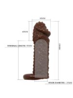 Censan 4 cm Uzatmalı Damarlı Penis Kılıfı Esmer - Görsel 4