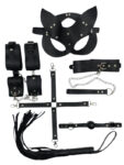 Censan 7 Parça Fetiş Esaret Seti Siyah Kedi Maskeli