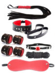 Censan 7 Parça Fetiş Esaret Seti Siyah Kırmızı