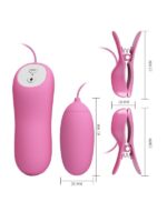 Censan 7 titreşim 3 Elektrik Çarpma Etkili Meme Kelepçeleri ve Vibratör - Görsel 3