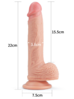 Censan 8.5 İnç Dual layered Platinum Silicone Cock Ten Dildo - Görsel 5