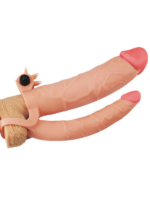 Censan Add 3 İnç Pleasure X Tender Vibrating Double Penis Sleeve Penis Kılıfı - Görsel 3