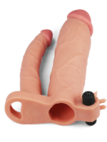 Censan Add 3 İnç Pleasure X Tender Vibrating Double Penis Sleeve Penis Kılıfı - Görsel 4