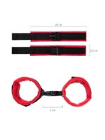 CENSAN BDSM El Kelepçe kadife kırmızı - Görsel 2