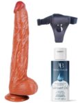 Censan Belden Bağlamalı Kayganlaştırıcı Set Noctis 32cm Melez Dildo No:6