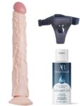 Censan Belden Bağlamalı Kayganlaştırıcı Set Noctis 34,5cm Realistik Dildo No:7