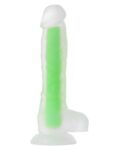 Censan Beyond Clark Glow Gece Parlayan Yeşil Dildo Silikon Şeffaf 22 cm