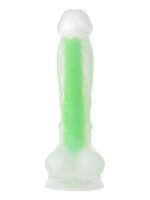 Censan Beyond Clark Glow Gece Parlayan Yeşil Dildo Silikon Şeffaf 22 cm - Görsel 2