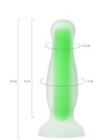 Censan Beyond Victor Glow Karanlıkta Parlayan Anal Plug Silikon Şeffaf 10 cm - Görsel 3