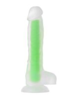 Censan Beyond Yeşil Dick Glow Gece Parlayan Dildo, Silikon, Şeffaf, 18 cm