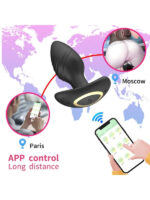 Censan Big Boat Anchor Swing – Telefon Kontrollü Titreşimli Anal Plug (Siyah) - Görsel 5