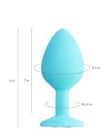 Censan Brilliant Anal Plug Mavi 8 cm 50 g - Görsel 4