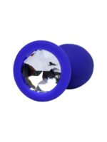 Censan Brilliant Anal Plug Mavi beyaz kristalli 7 cm 26 g - Görsel 3