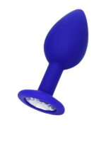 Censan Brilliant Anal Plug Mavi beyaz kristalli 7 cm 26 g - Görsel 4