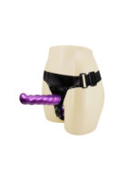 Censan Çift Taraflı Mor Renk Belden Bağlamalı Dildo - Görsel 2