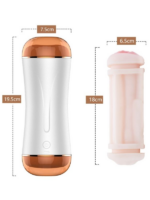 Censan Çift Taraflı Şarjlı Titreşimli Mastürbatör – Vajina & Ağız | 10 Modlu Güçlü Titreşim | Su Geçirmez - Görsel 2