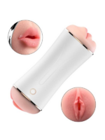 Censan Çift Taraflı Şarjlı Titreşimli Mastürbatör – Vajina & Ağız | 10 Modlu Güçlü Titreşim | Su Geçirmez - Görsel 3