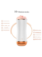 Censan Çift Taraflı Şarjlı Titreşimli Mastürbatör – Vajina & Ağız | 10 Modlu Güçlü Titreşim | Su Geçirmez - Görsel 4