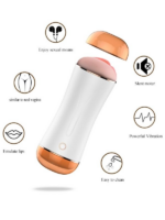 Censan Çift Taraflı Şarjlı Titreşimli Mastürbatör – Vajina & Ağız | 10 Modlu Güçlü Titreşim | Su Geçirmez - Görsel 5