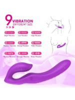 Censan Çift Titreşim Motorlu Strapless Giyilebilir Çift Taraflı Vibratör – 180° Bükülebilir, IPX7 Su Geçirmez - Görsel 4