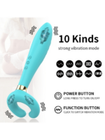 Censan Çiftler için Klitoris Vibratörü – 3 Motorlu Çok Fonksiyonlu Konsolador ve Penis Masajörü (Mavi) - Görsel 5