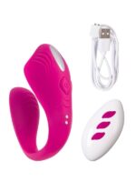 Censan Cobrum Çiftler İçin Vibratör Silikon Pembe 9,6 cm - Görsel 4