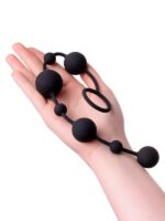 CENSAN Coron Anal Boncuk Silikon Siyah 35,9cm - Görsel 2