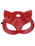 Censan Deri Kedi Kız Maskesi Kırmızı