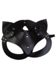 Censan Deri Kedi Kız Maskesi Siyah