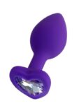 Censan Diamond Heart Anal Plug Mor 7 cm 18 g