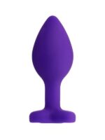 Censan Diamond Heart Anal Plug Mor 7 cm 18 g - Görsel 3