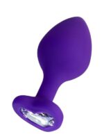 Censan Diamond Heart Anal Plug Mor 8 cm