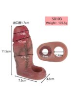 Censan Dolgulu Testis Geçmeli Ucu Açık Penis Kılıfı Model no: S8103 - Görsel 2