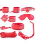 Censan Fetiş Bağlama ve Fantezi Seti - Kırmızı