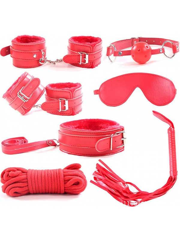 censan-fetis-baglama-ve-fantezi-seti-kirmizi-10710-1-2 Censan Fetiş Bağlama ve Fantezi Seti - Kırmızı - Görsel 1