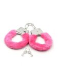Censan Fetiş Fantezi Pembe Peluşlu Metal Kelepçe