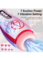 Censan FoxShow M50 – Vakumlu ve Titreşimli Şarjlı Oral Mastürbatör | 7 Fonksiyon | Su Geçirmez | USB Şarjlı - Görsel 3