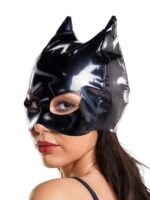 Censan Glossy ANN Deri Kedi Maskesi siyah - Görsel 3