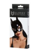 Censan Glossy ANN Deri Kedi Maskesi siyah - Görsel 5