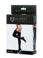 Censan Glossy ELİZA Dantelli Deri Çorap - Görsel 5