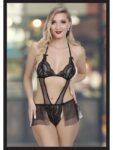 Censan Kadın Siyah Seksi Fantezi Özel Tasarım Etekli Fantezi Babydoll