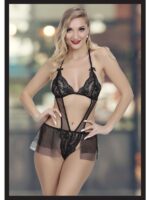 Censan Kadın Siyah Seksi Fantezi Özel Tasarım Etekli Fantezi Babydoll - Görsel 5