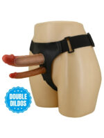 Censan Keaven 4cm Dolgulu Realistik İçi Boş Çatal Protez Strapon Belden Bağlamalı - Görsel 3